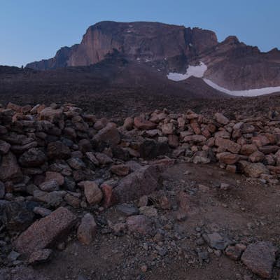 Camp at Boulder Field in Rocky Mountain National Park