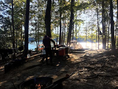 Camp on Lake Jocassee