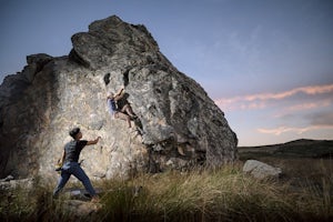 Bouldering at Sunset Boulders