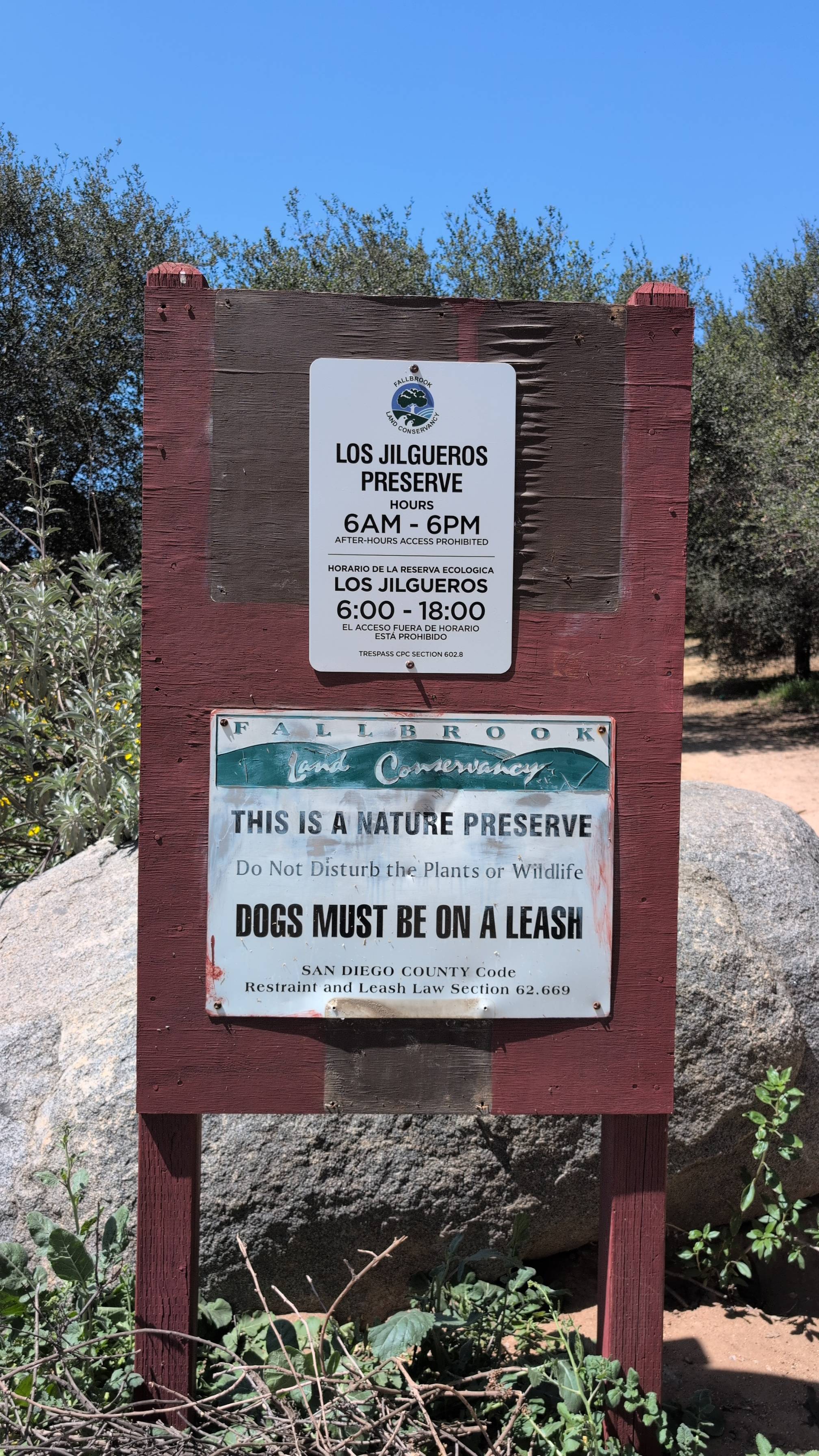 Los Jilgueros Preserve Trail
