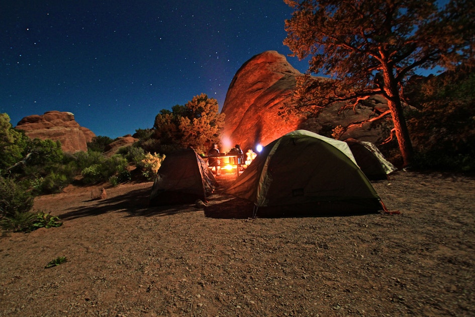 Camping in Arches National Park, Utah