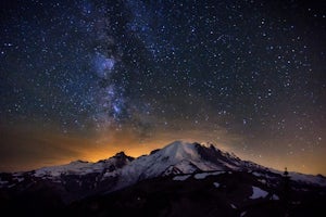 See the Milky Way over Mt. Rainier