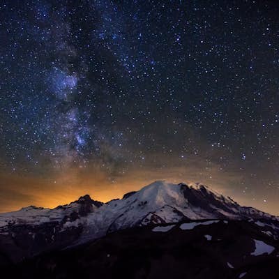 See the Milky Way over Mt. Rainier