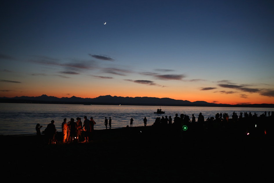 A Sunset and Beach Bonfire at Golden Gardens Park, Golden Gardens Park