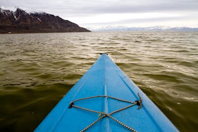Kayaking on the Great Salt Lake