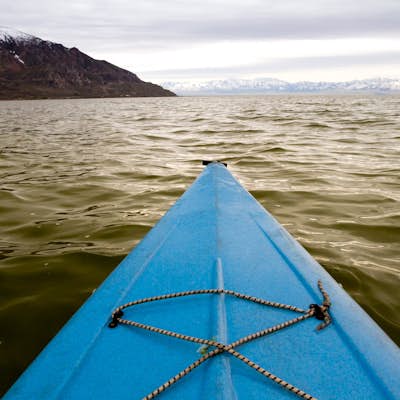 Kayaking on the Great Salt Lake