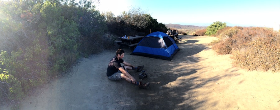 Hikein Primitive Camping at Crystal Cove SP, Los Angeles