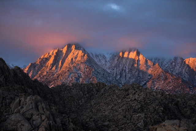 Camp in the Alabama Hills