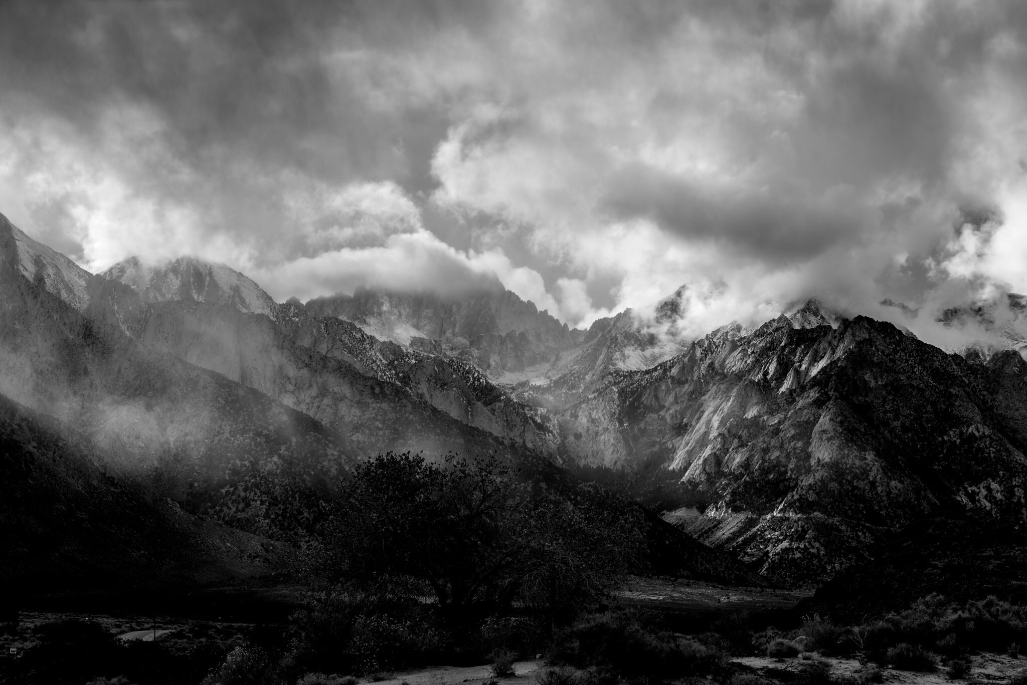 Camp in the Alabama Hills