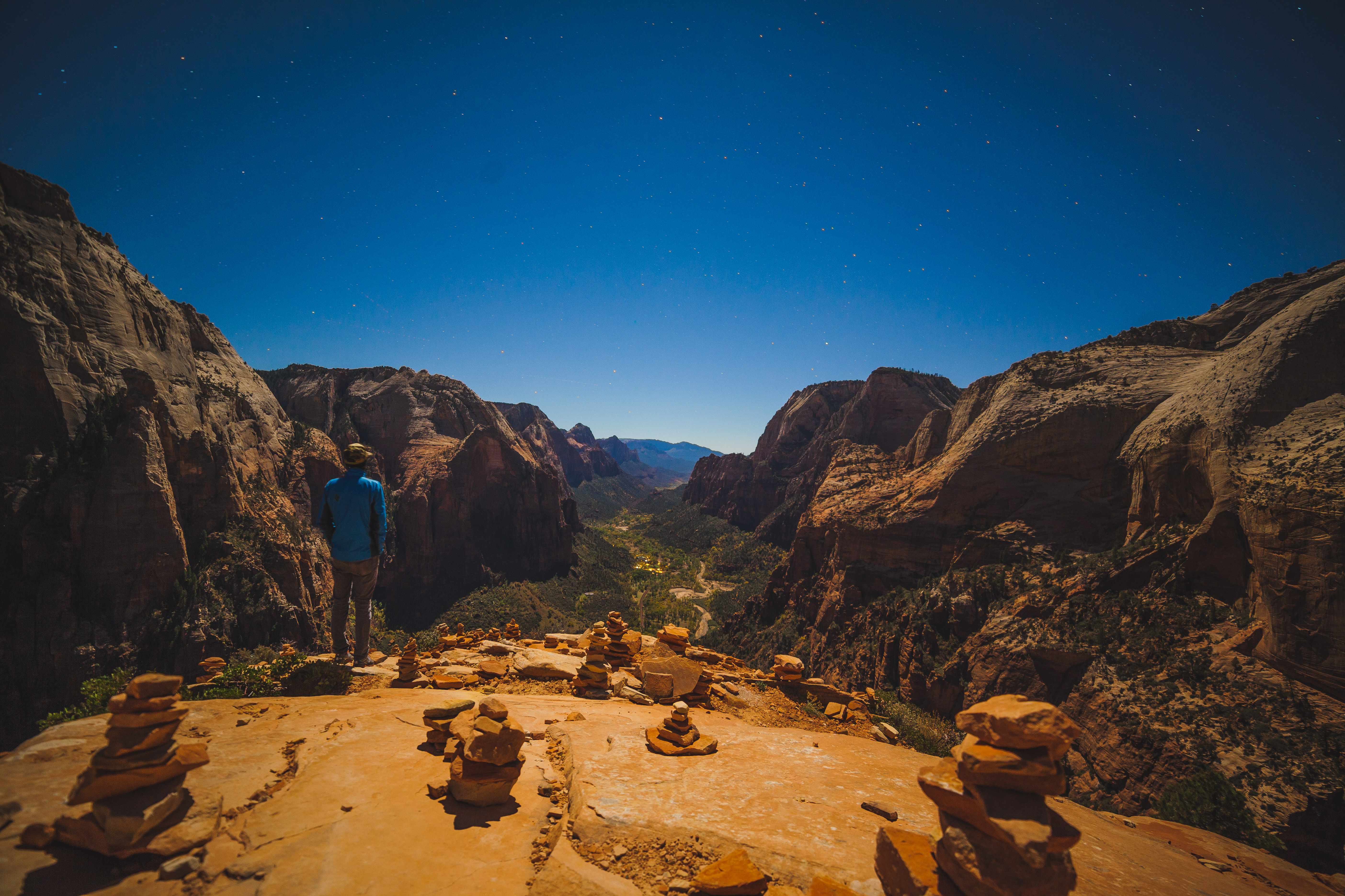 Hike Angels Landing at Night