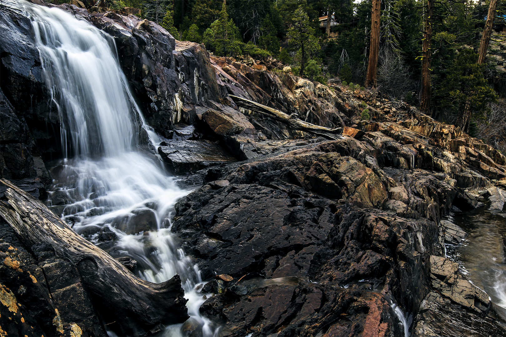 Photograph Fallen Leaf Lake's Cascading Falls