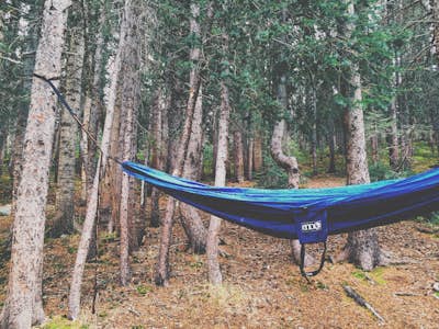 Hammock at the top of a mountain 