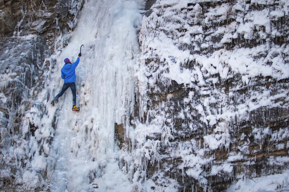 Ice Climbing Pipe Dream , Orem, Utah