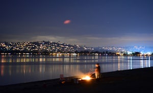 Bonfire at Fiesta Island