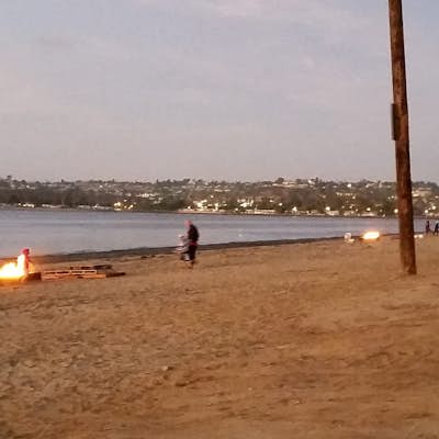 Bonfire at Fiesta Island