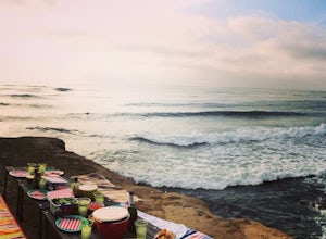 Picnic at Sunset Cliffs in San Diego