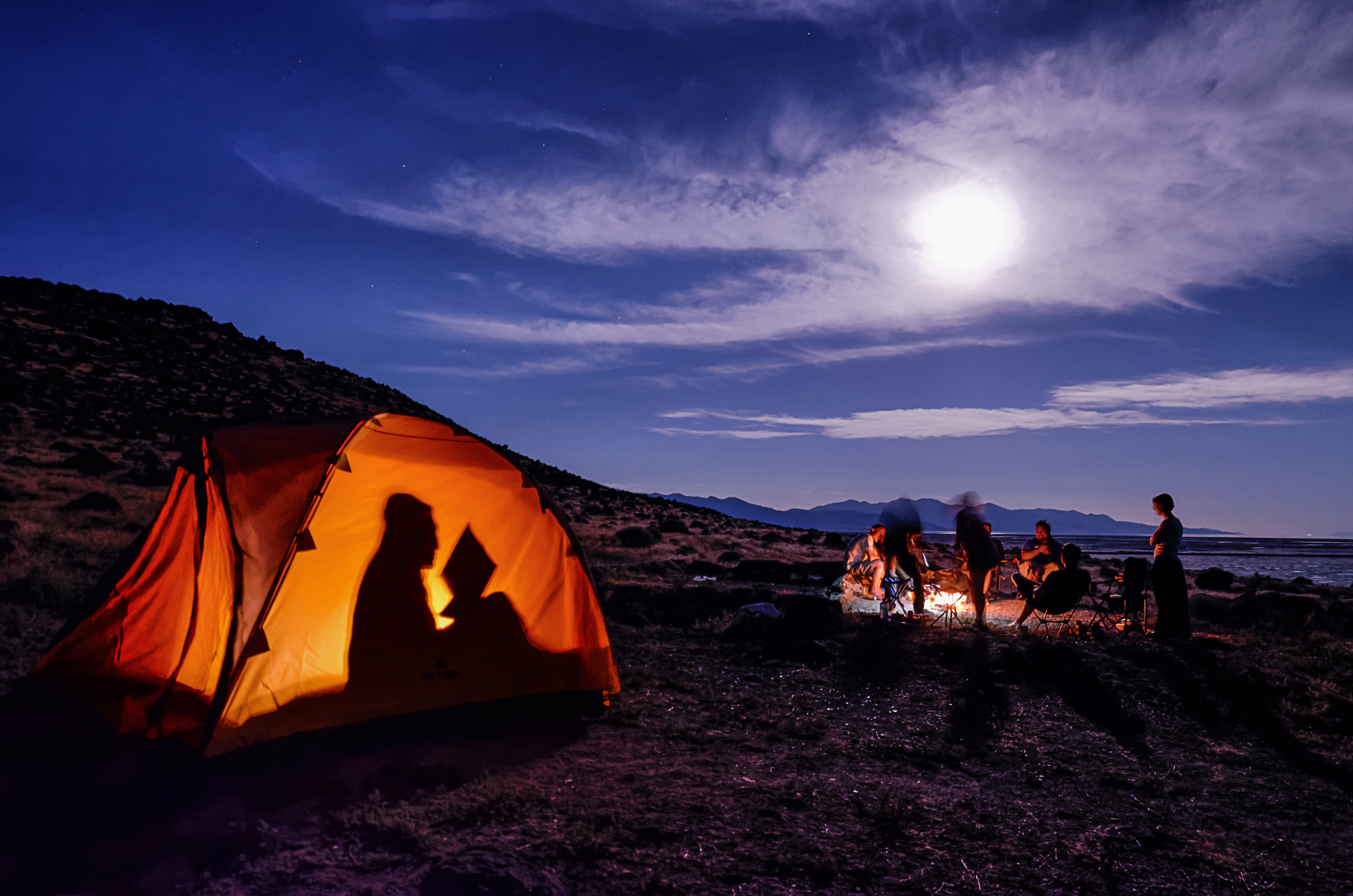 Camp by the Spiral Jetty