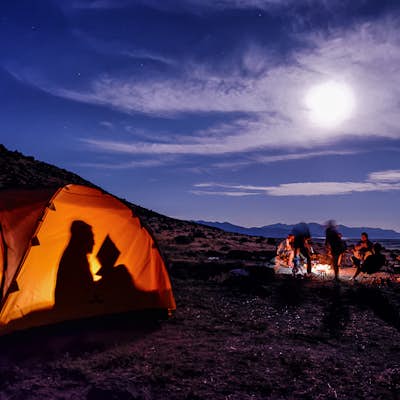 Camp by the Spiral Jetty