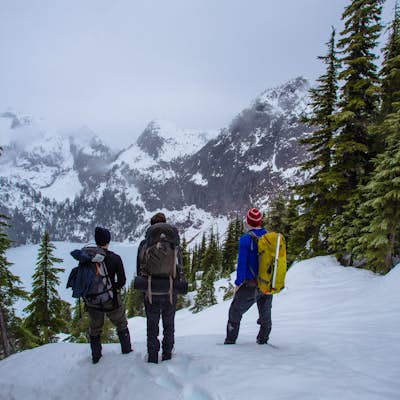 Winter ascent of Trappers Peak