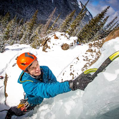 Ice Climb in Hyalite Canyon