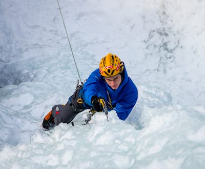 Ice Climb in Hyalite Canyon