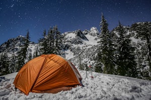 Winter Backpack Below Chair Peak