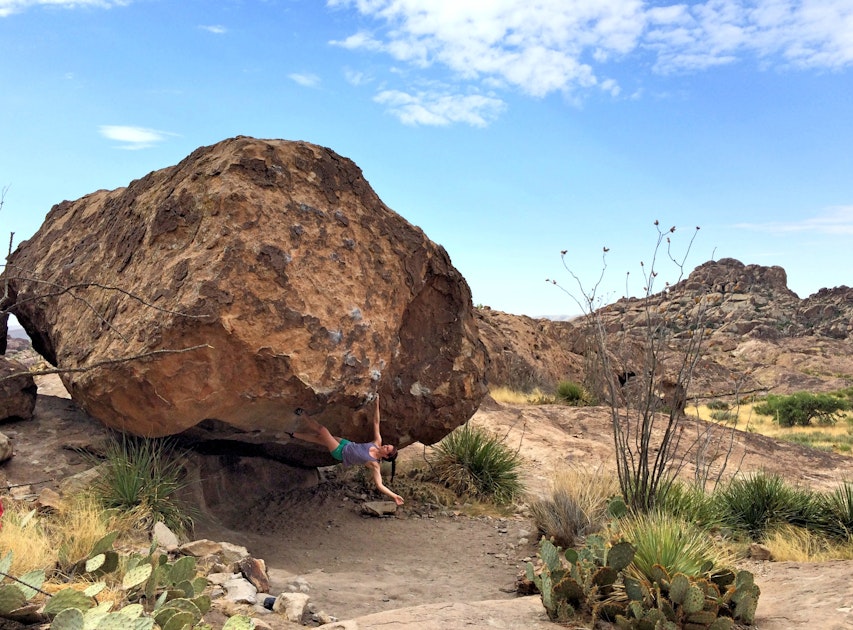 Bouldering at Hueco Tanks State Park, Texas