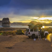 Beach Camp On Lake Powell's Lone Rock Beach