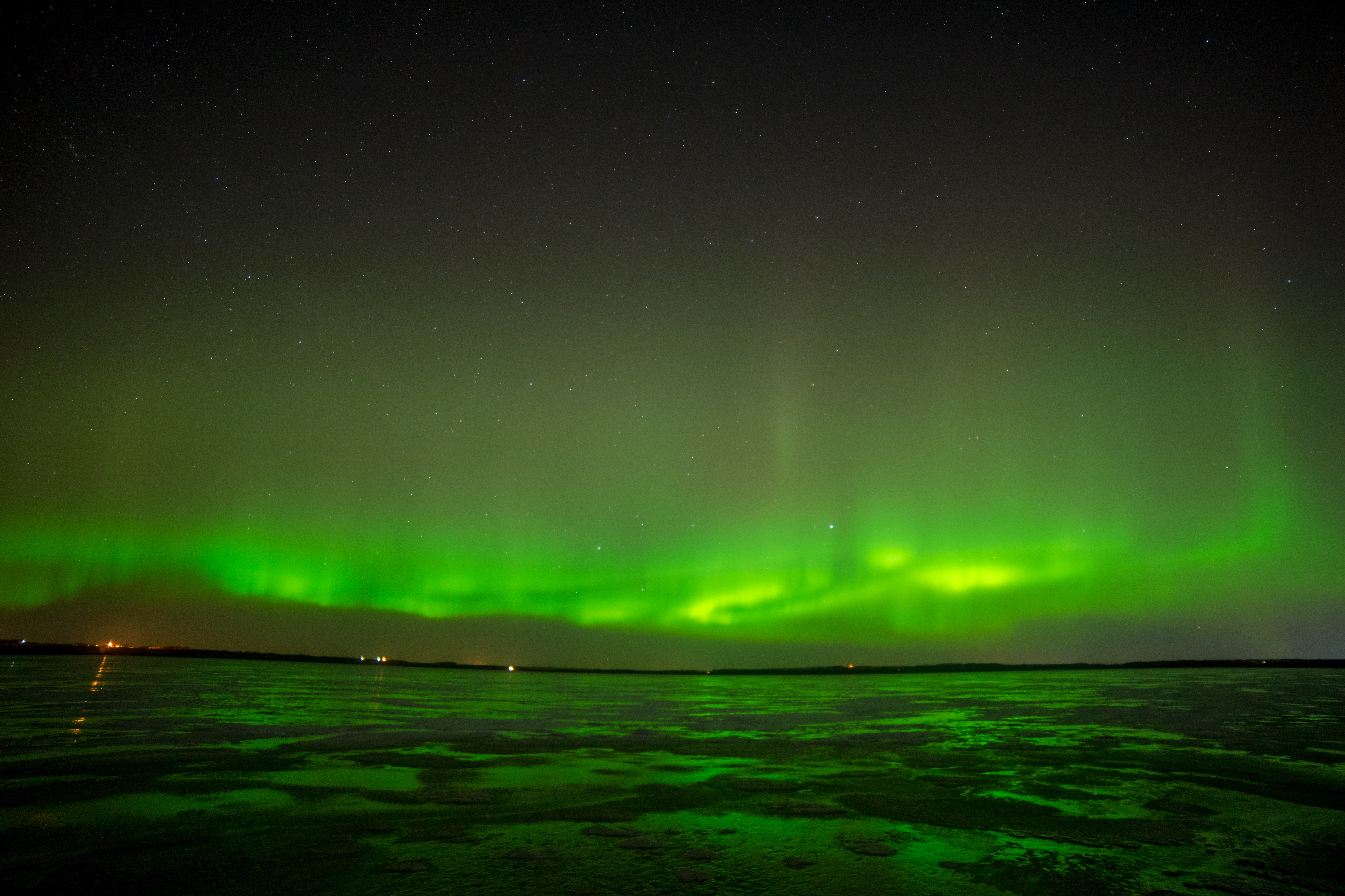 Watch the Northern Lights at Saskatoon Island