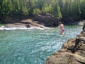 Cliff Jump at Black Rocks Cove