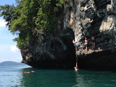 Deep Water Soloing in Railay, Thailand