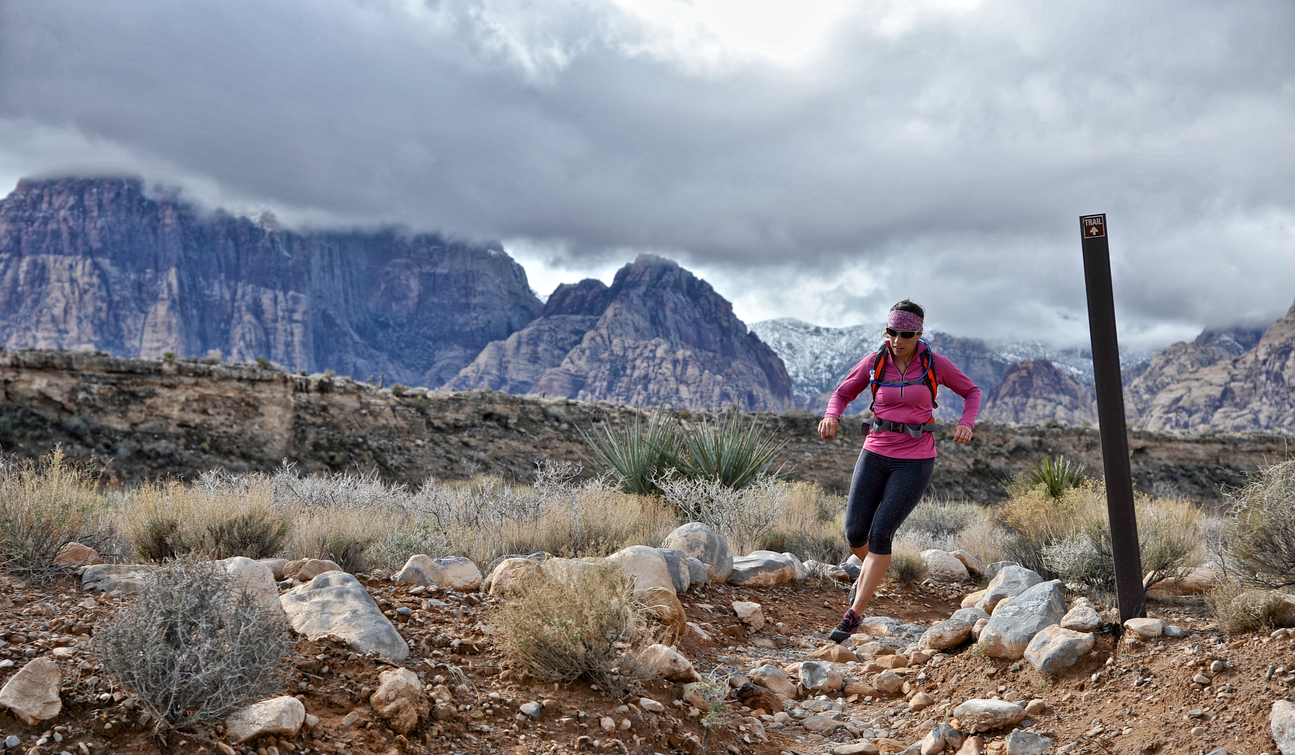 Trail Running in Red Rocks Nevada