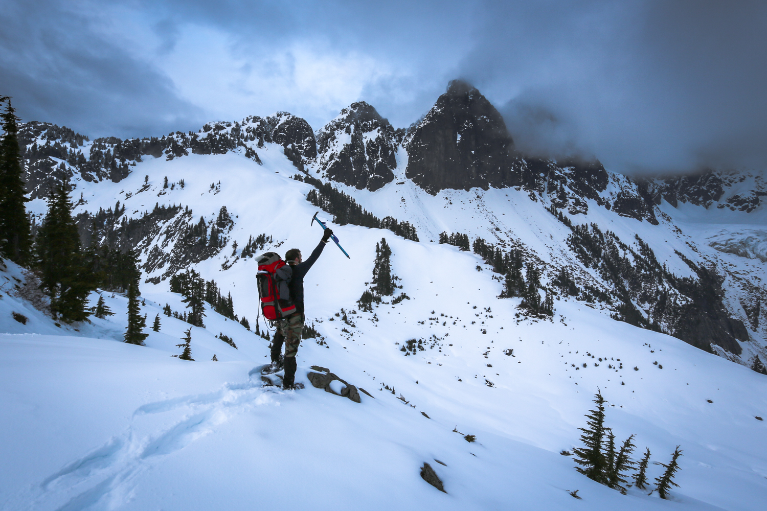Winter Backpack to Lake Anne Ridge