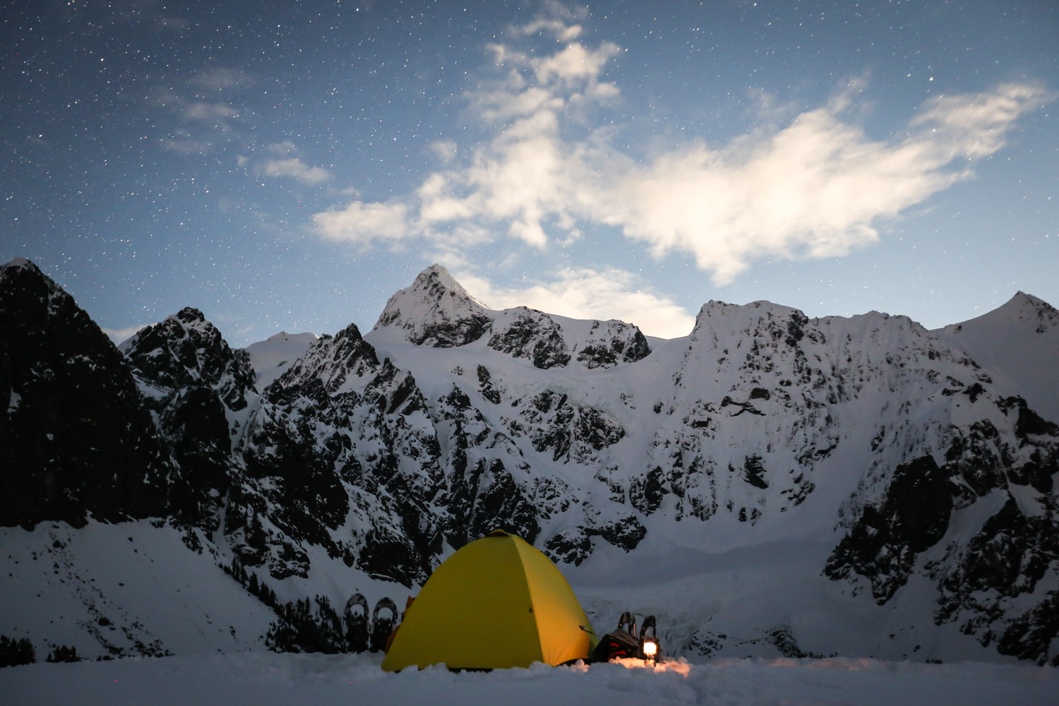Winter Backpack to Lake Anne Ridge