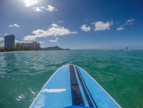 Paddleboarding Kahanamoku Beach 