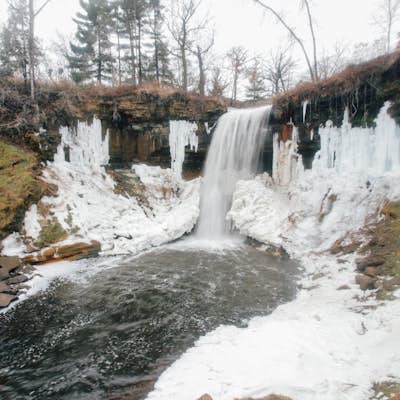 Exploring Frozen Minnehaha Falls