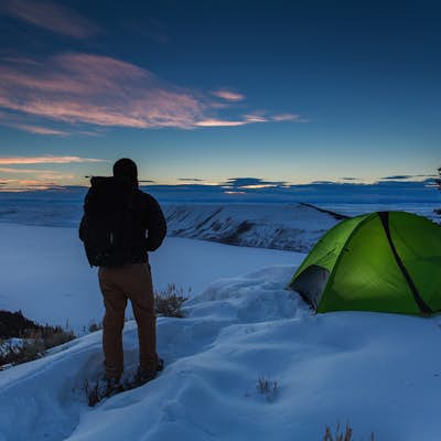 Winter Camping at Fremont Lake Overlook