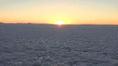 See the Sunrise at the Bonneville Salt Flats