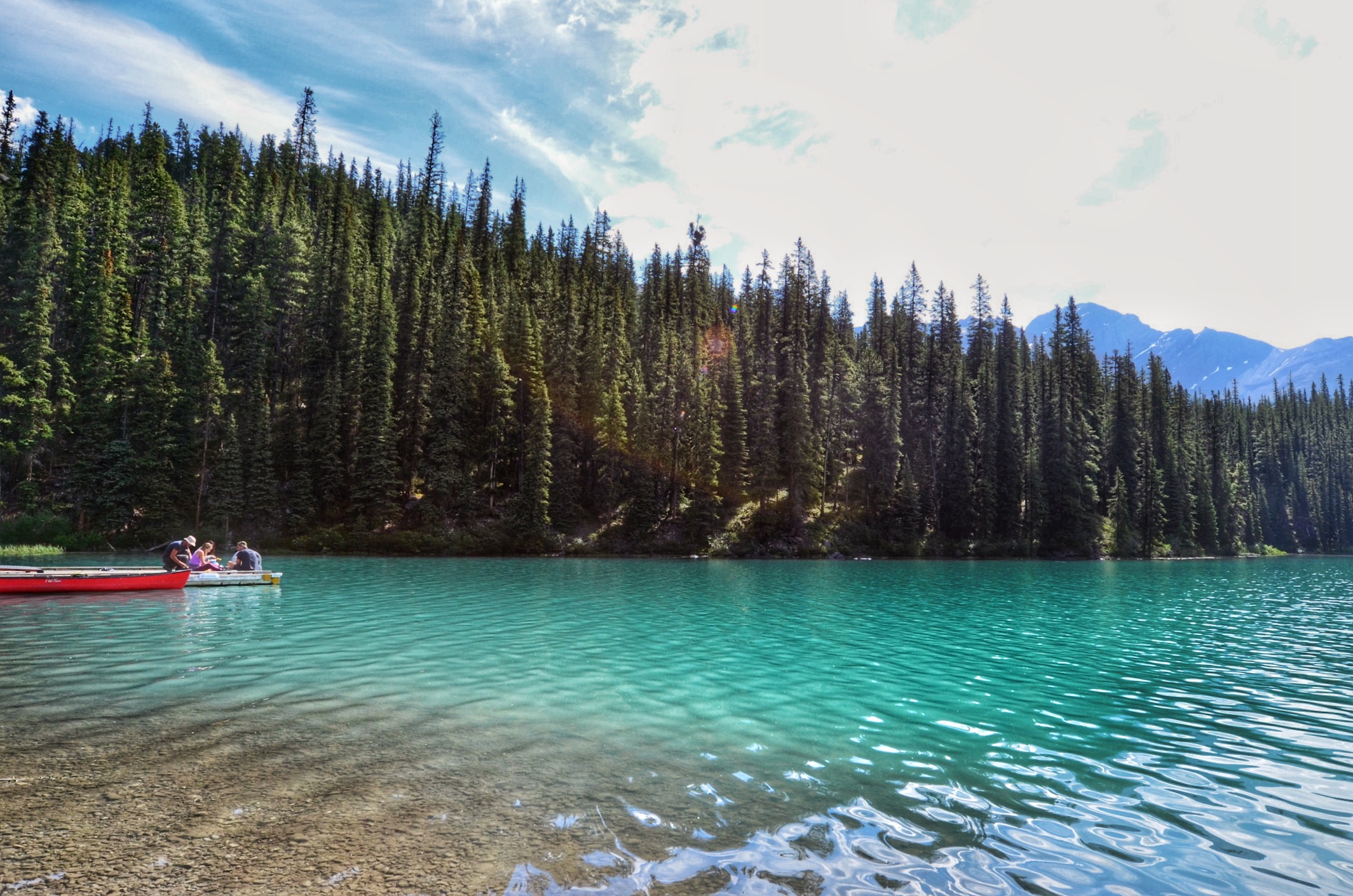 Camp at Maligne Lake