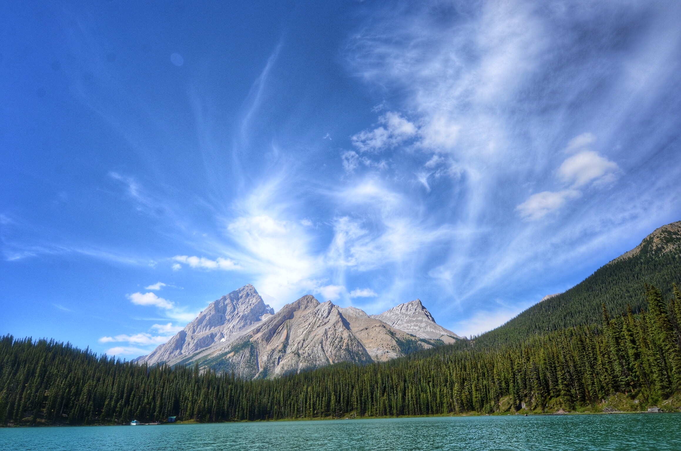 Camp at Maligne Lake