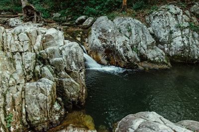 Swim at Arnold Valley Pool, Petites Gap