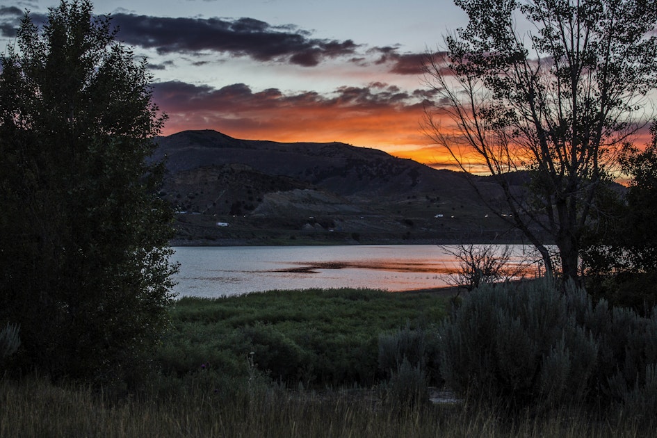 Camp at Echo Reservoir , Utah