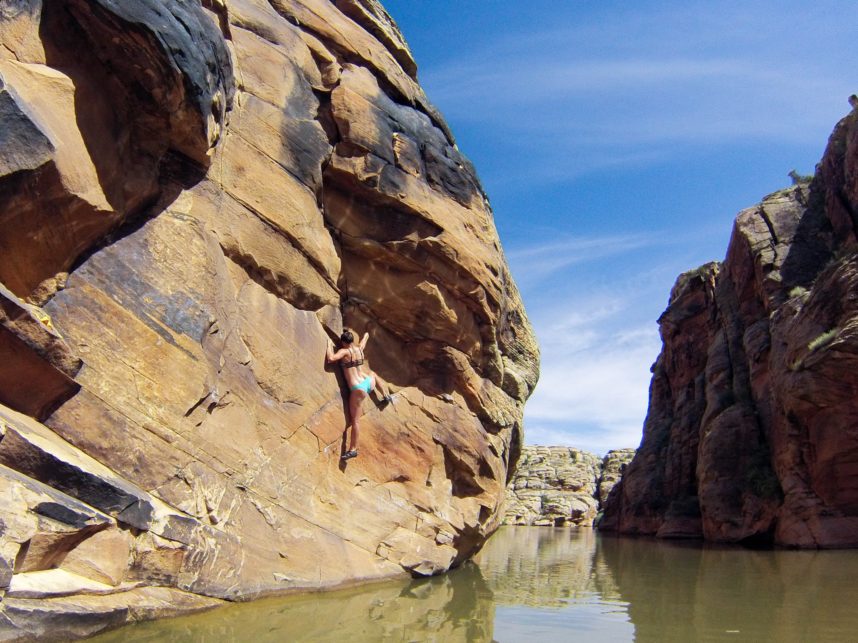 Deep Water Soloing at Clear Creek