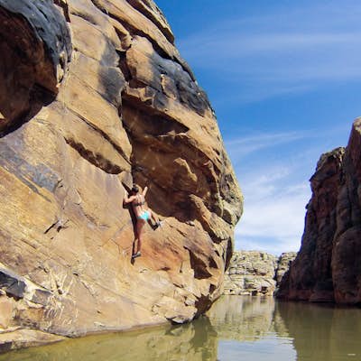 Deep Water Soloing at Clear Creek