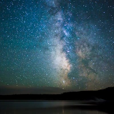 Photograph the Milky Way over Yellowstone Lake