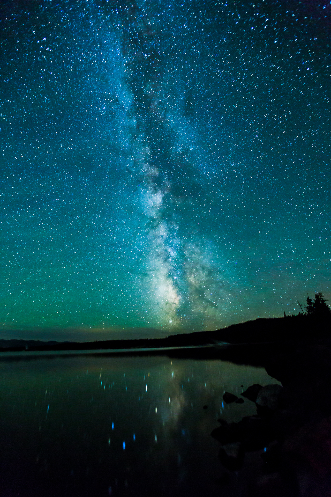 Photograph the Milky Way over Yellowstone Lake