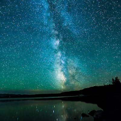 Photograph the Milky Way over Yellowstone Lake