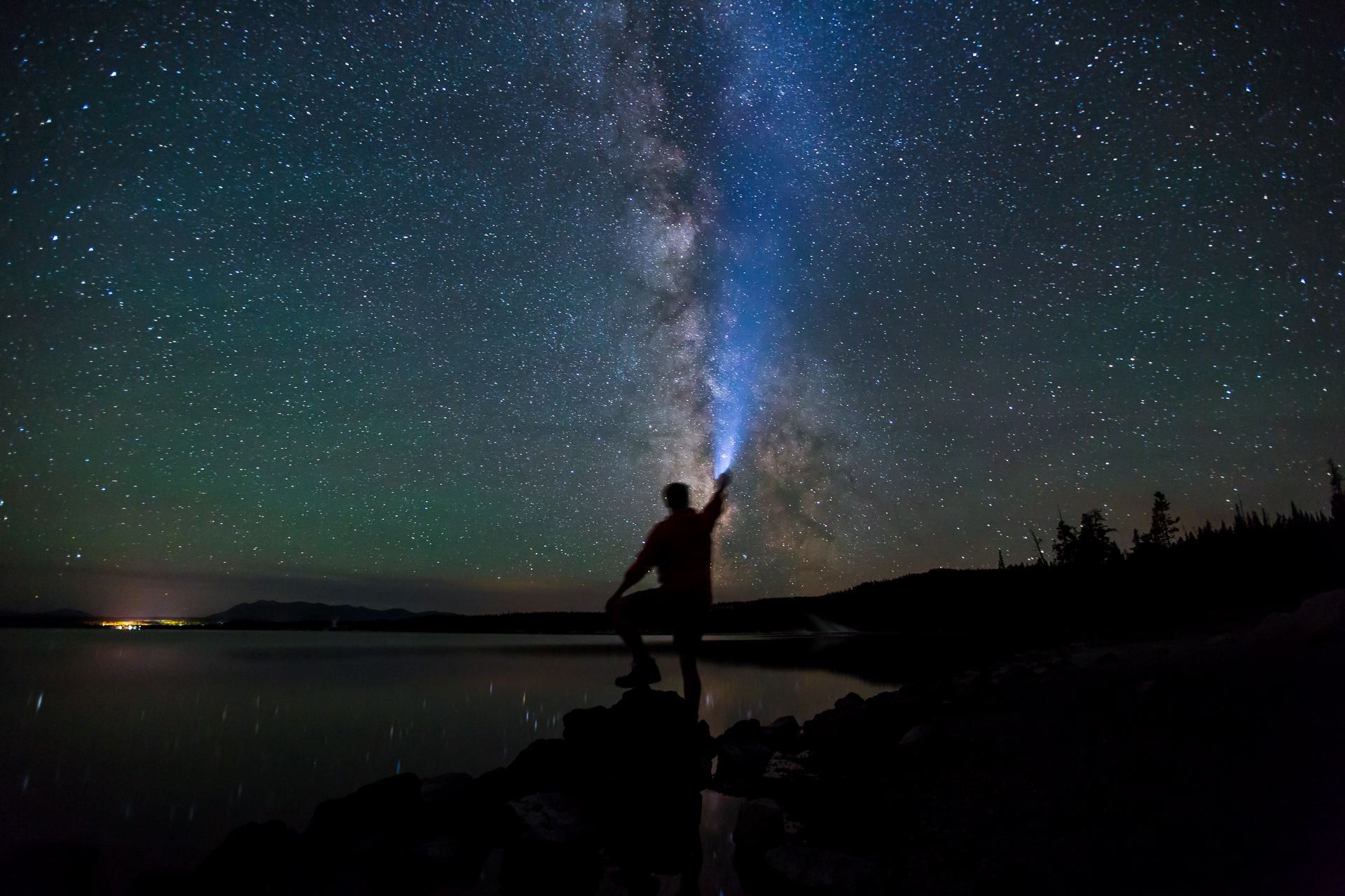 Photograph the Milky Way over Yellowstone Lake