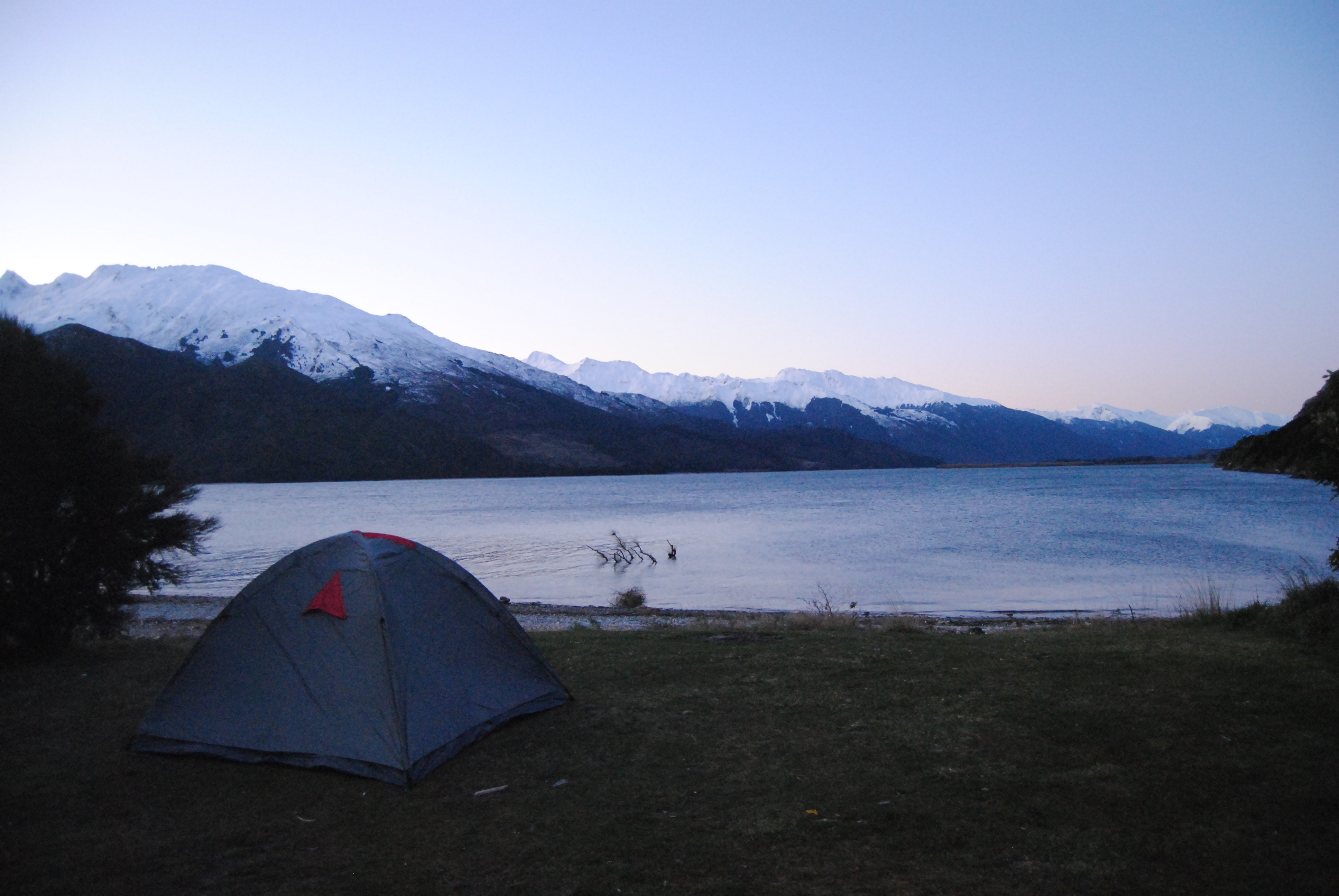 Camping on Lake Wanaka