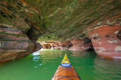 Kayak to the Sand Island Sea Caves, Little Sand Bay Campground